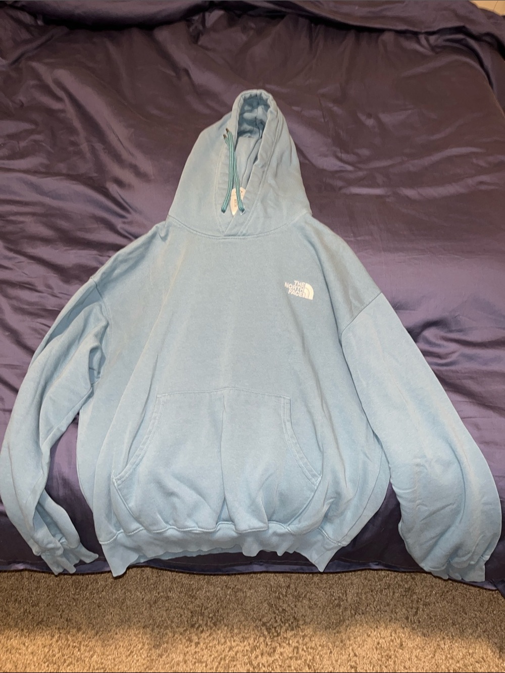 The North Face Light Blue Men's Crewneck Hoodie Pullover